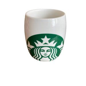 Starbucks Barrel Mermaid Coffee Cup Mug Siren Logo Green and White 14 oz 2010